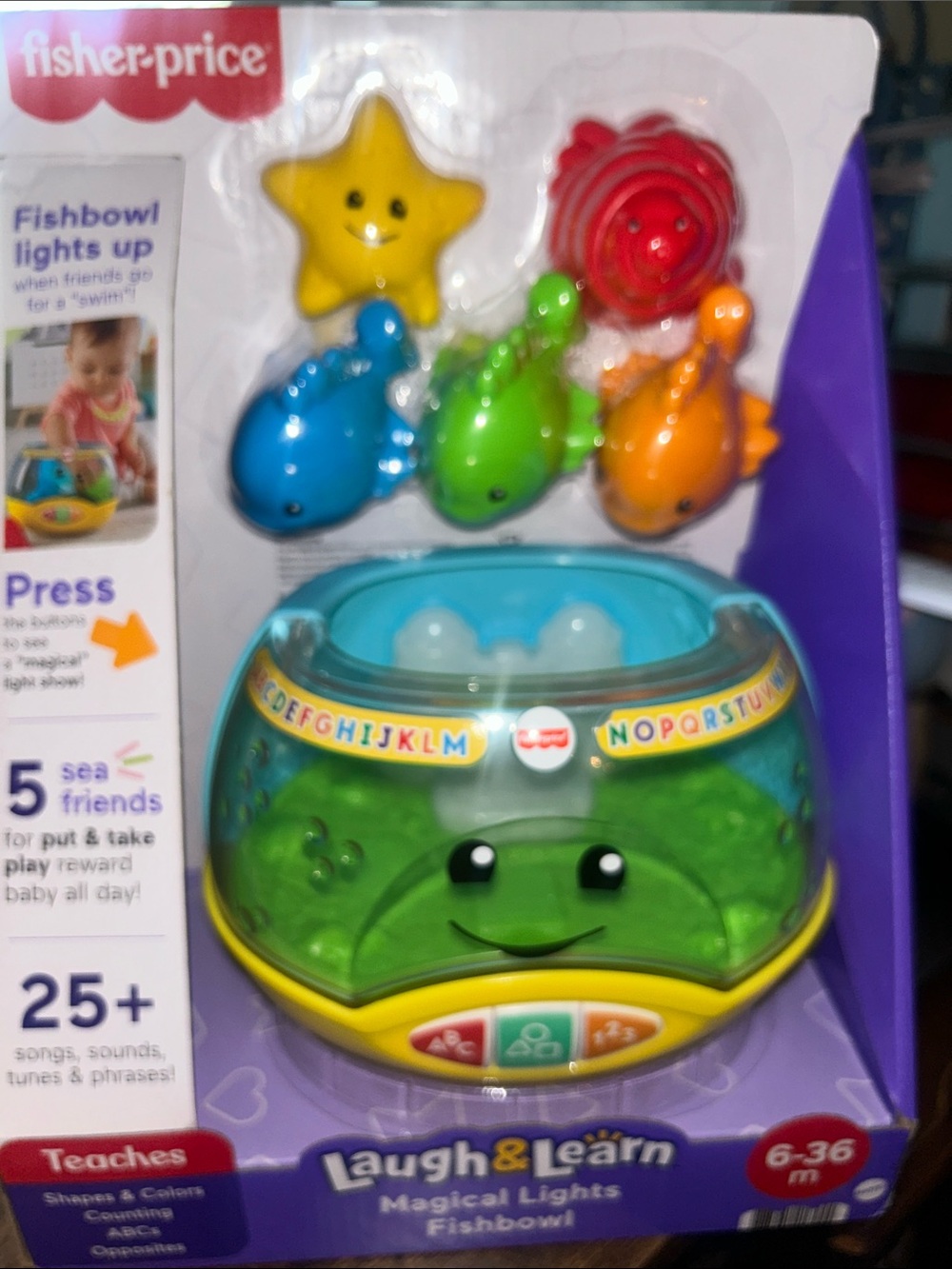 Fisher-Price Laugh & Learn Magical Lights Fishbowl - Blue/Green